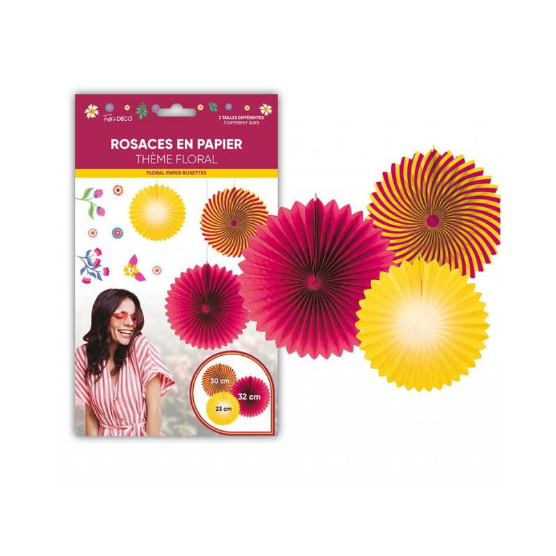 ROSACES X 3 FLORAL