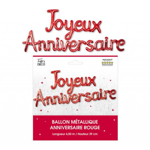 BALLON GUIRLANDE J.ANNIV.ROUGE