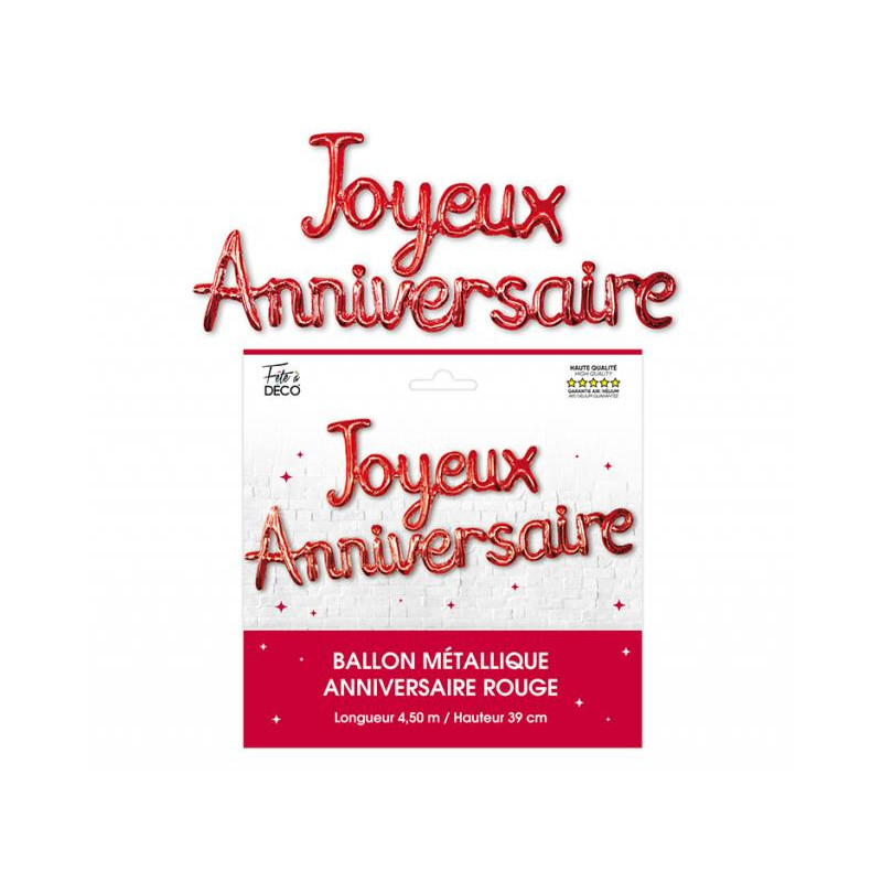 BALLON GUIRLANDE J.ANNIV.ROUGE