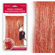 RIDEAU FRANGES METALLIQUE ROUGE