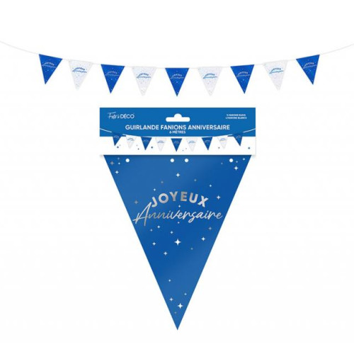 GUIRL FANION ANNIVERSAIRE BLEU