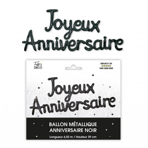 BALLON GUIRLANDE J.ANNIV NOIR