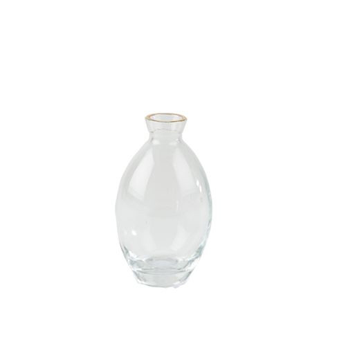 VASE VERRE ELISABETH LISERE OR