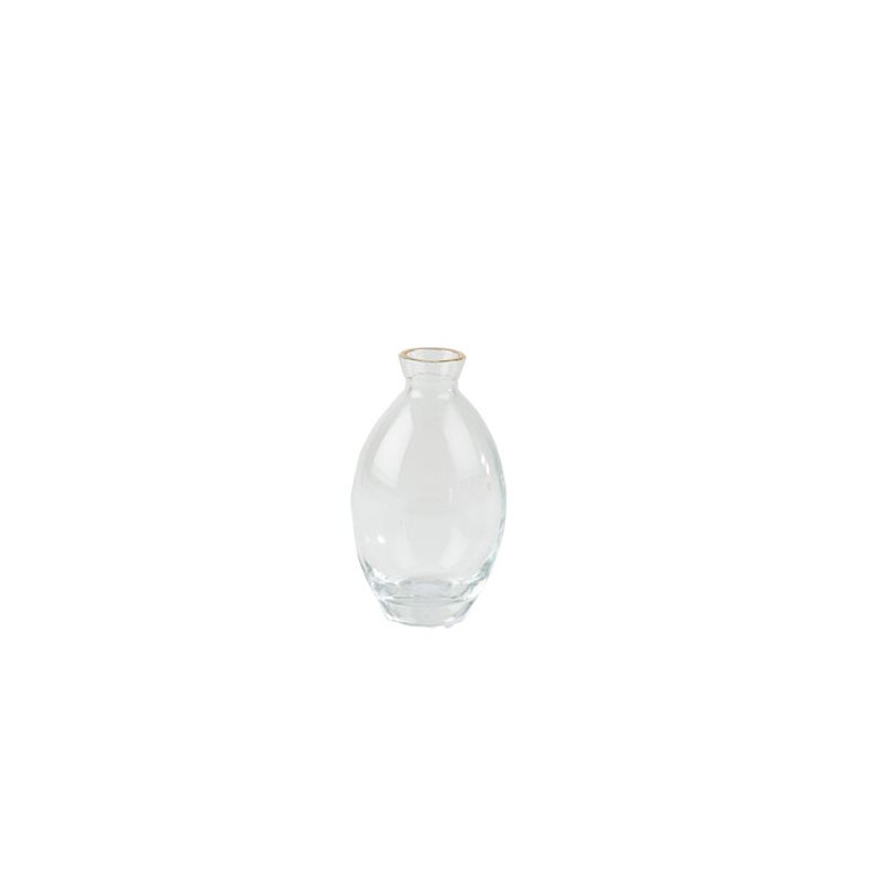 VASE VERRE ELISABETH LISERE OR