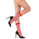 CHAUSSETTES RAYEES ROUGE BLANCHE