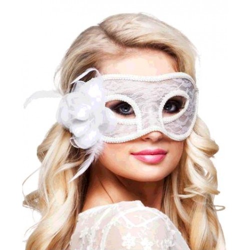 MASQUE DENTELLE MYSTIQUE BLANC