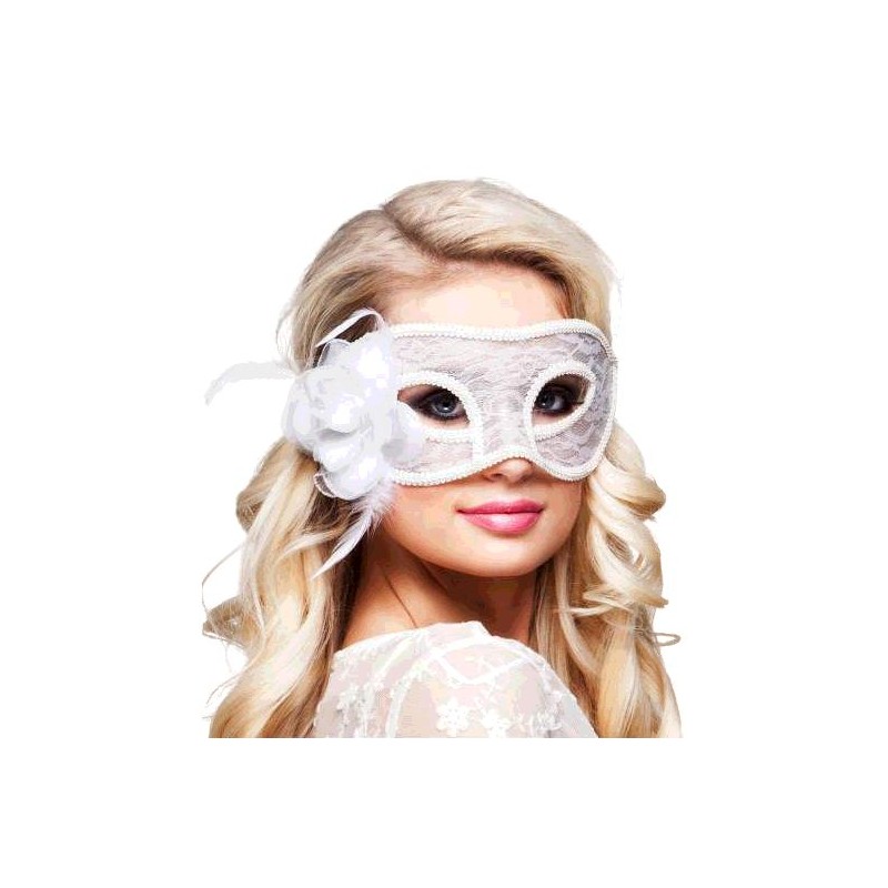 MASQUE DENTELLE MYSTIQUE BLANC