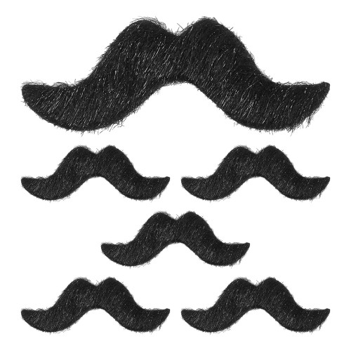 SET DE 6 MOUSTACHES ADHÉSIVES