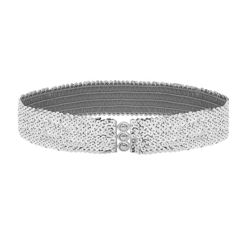 CEINTURE PAILETTES ARGENTE