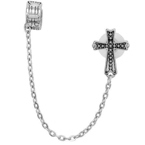 BOUCLE D'OREILLE CROIX GOTHIQUE