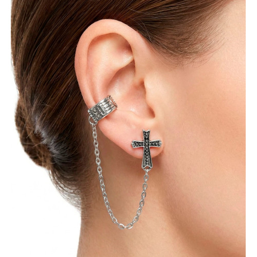 BOUCLE D'OREILLE CROIX GOTHIQUE