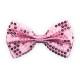 NOEUD PAPILLON SEQUIN ROSE
