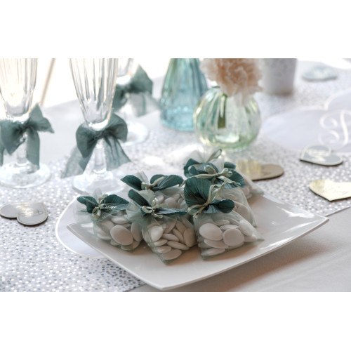 10 SAC ORGANZA EUCALYPTUS