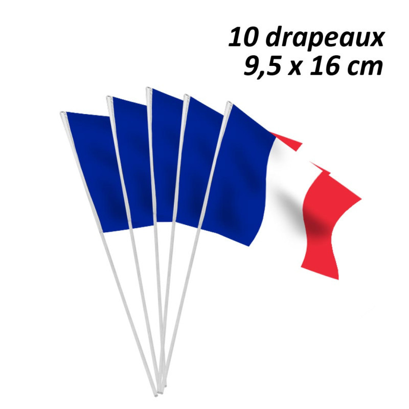 SACHET 10 DRAPEAUX FRANCE