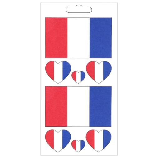 8 TATOUAGES SUPPORTER FRANCE