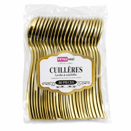 30 CUILLERES OR LAVABLE/REUTILISABLE