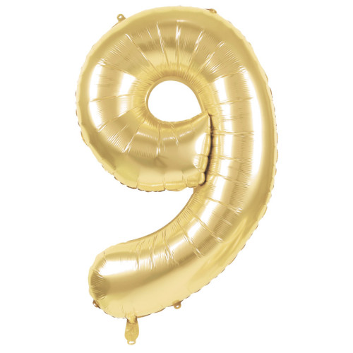 BALLON CHIFFRE 9 OR 86CM