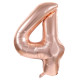 BALLON CHIFFRE 4 ROSE GOLD 86CM