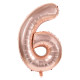BALLON CHIFFRE 6 ROSE GOLD 86CM