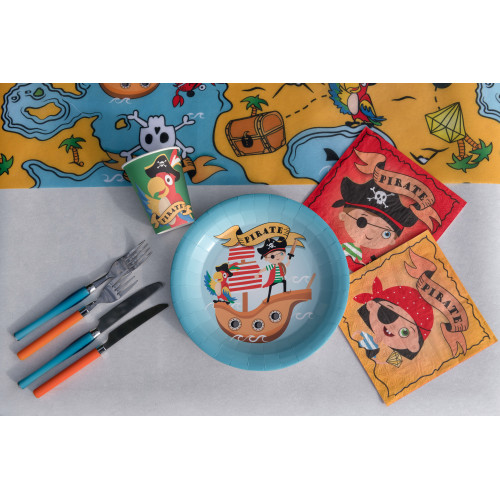 20 SERVIETTES PIRATE MULTICOLORE