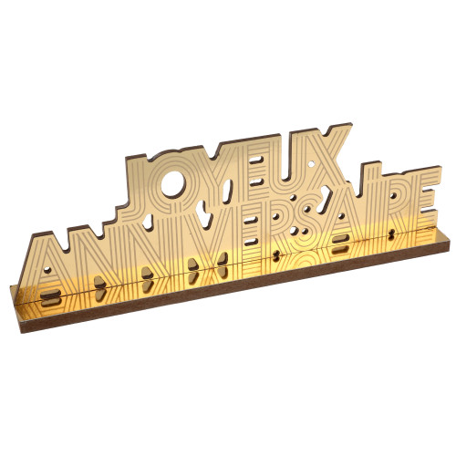 LETTRES J.ANNIVERSAIRE OR