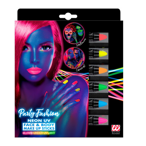 6 CRAYONS FLUO MAQUILLAGE