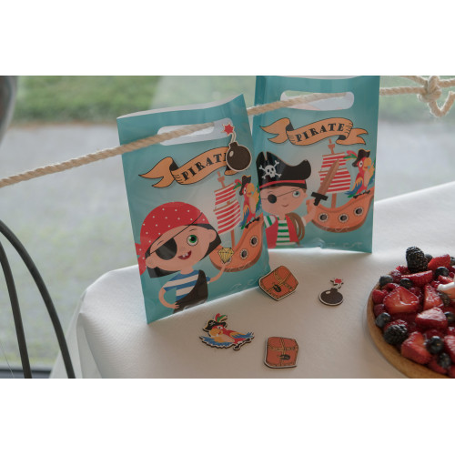 10 SACS PIRATE MULTICOLORE