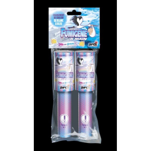 2 FUMIGENES CHANGEMENT COULEUR BLEU