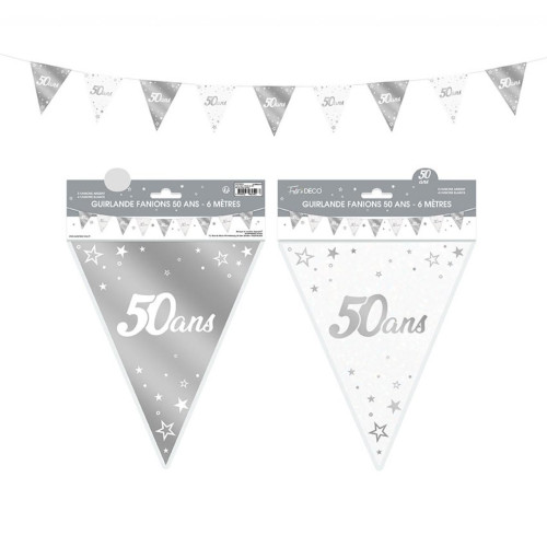 GUIRL FANION 50 ANS METAL ARGENT