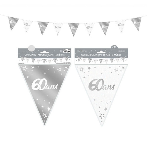GUIRL FANION 60 ANS METAL ARGENT