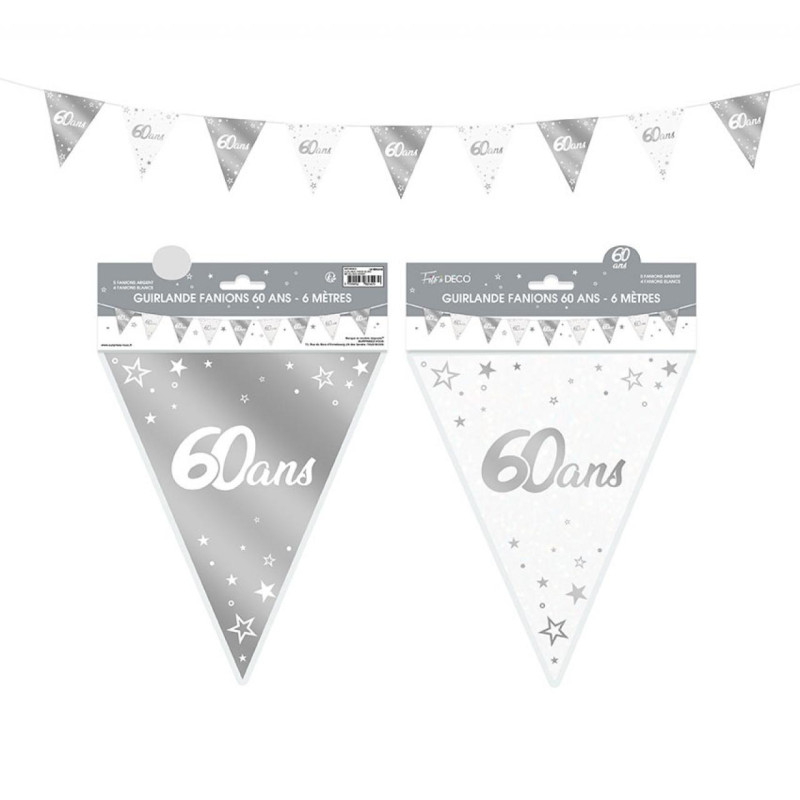 GUIRL FANION 60 ANS METAL ARGENT