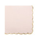 16 SERVIETTES ROSE POUDRE LISE