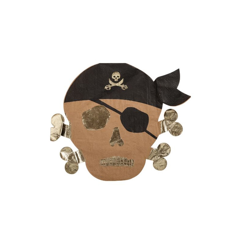 16 SERVIETTES PIRATE 33X26.2CM