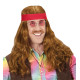 PERRUQUE HIPPIE AVEC BANDEAU ROUGE