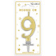 BOUGIE METAL OR CHIFFRE 9