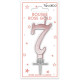 BOUGIE METAL ROSE.G CHIFFRE 7