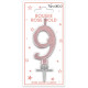 BOUGIE METAL ROSE.G CHIFFRE 9