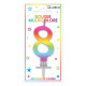 BOUGIE METAL MULTI CHIFFRE 8
