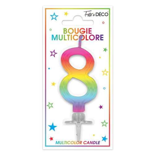 BOUGIE METAL MULTI CHIFFRE 8