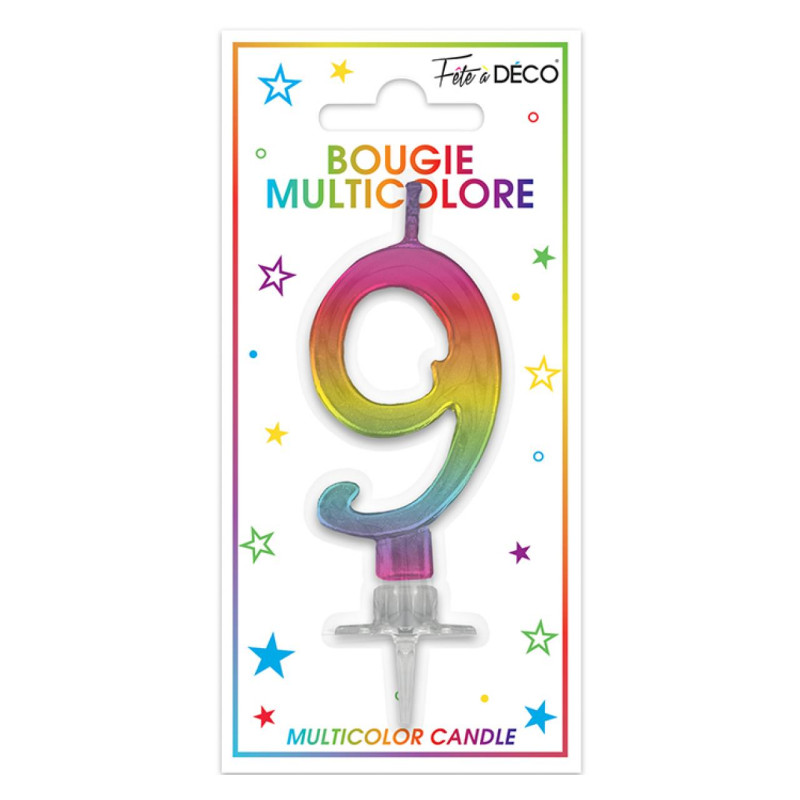 BOUGIE METAL MULTI CHIFFRE 9