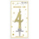 BOUGIE METAL OR CHIFFRE 4