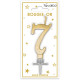 BOUGIE METAL OR CHIFFRE 7