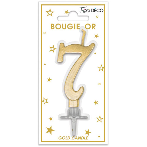 BOUGIE METAL OR CHIFFRE 7