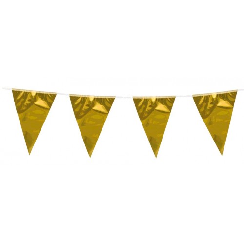 GUIRLANDE FANIONS METAL OR 10 METRES