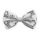 NOEUD PAPILLON SEQUIN ARGENT