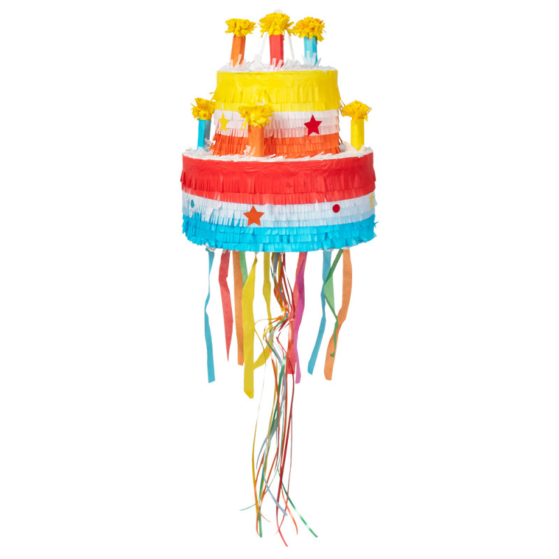 PIÑATA À TIRER GATEAU D ANNIVERSAIRE