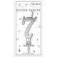 BOUGIE METAL ARGENT CHIFFRE 7
