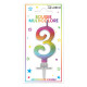 BOUGIE METAL MULTI CHIFFRE 3