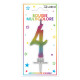 BOUGIE METAL MULTI CHIFFRE 4