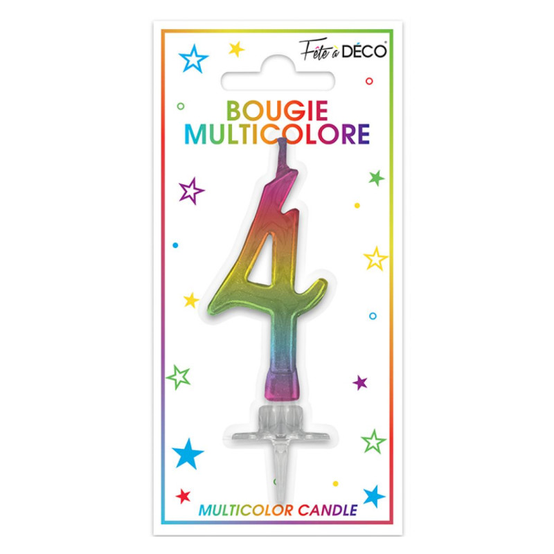 BOUGIE METAL MULTI CHIFFRE 4